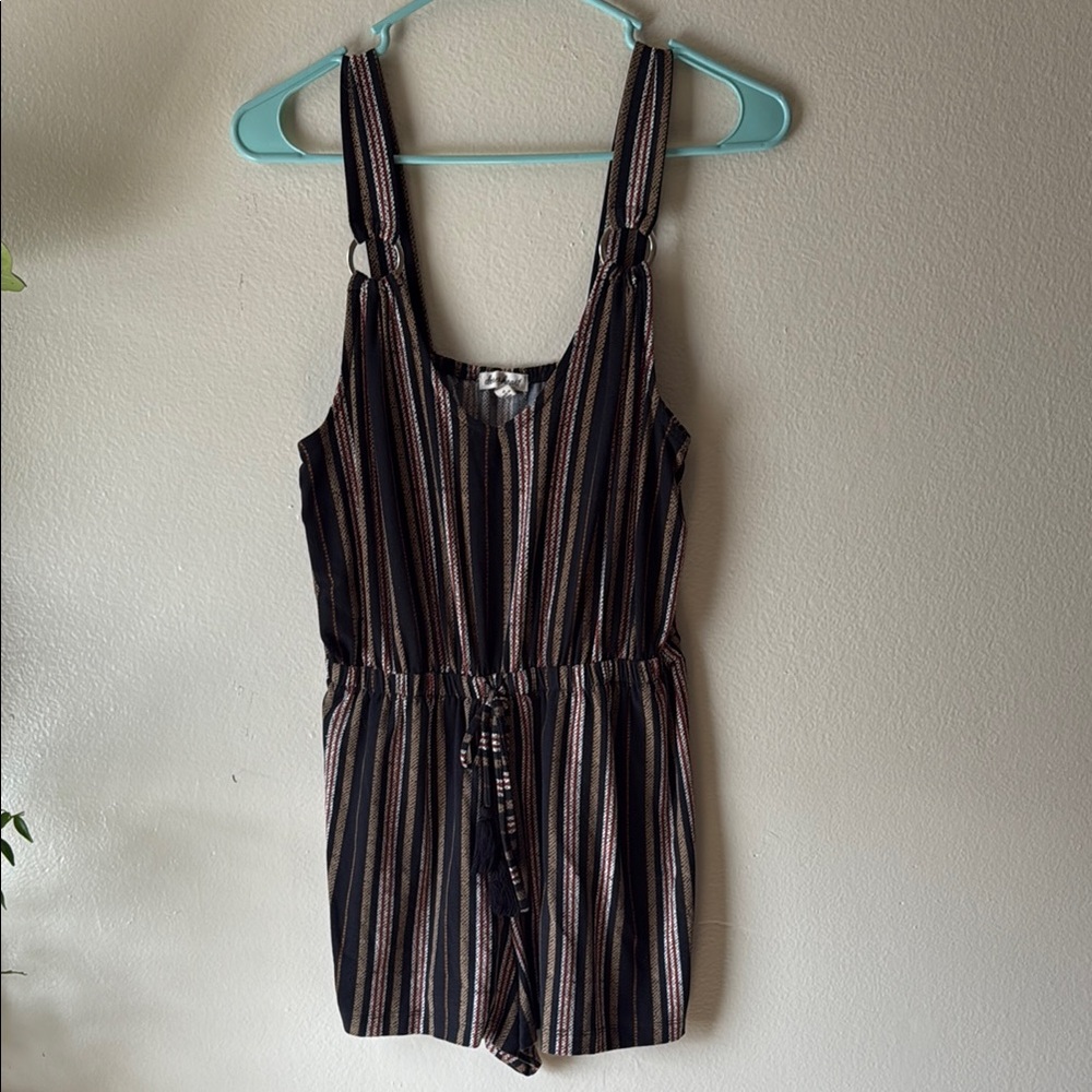 Striped Women’s Jumpsuit - Black and Pink